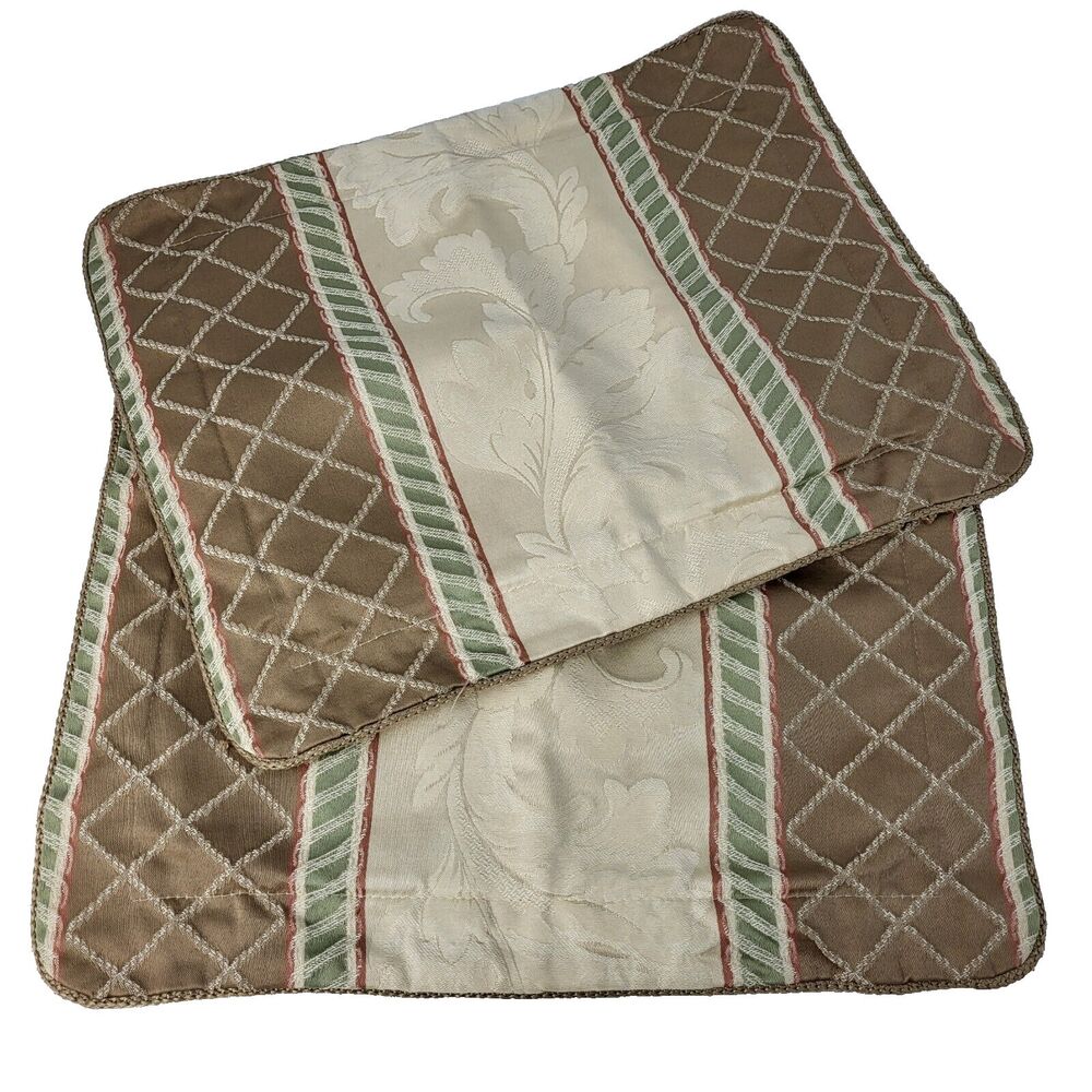 Croscill Throw Accent Pillow Cover SET of 2 Decorative Damask Florence? READ